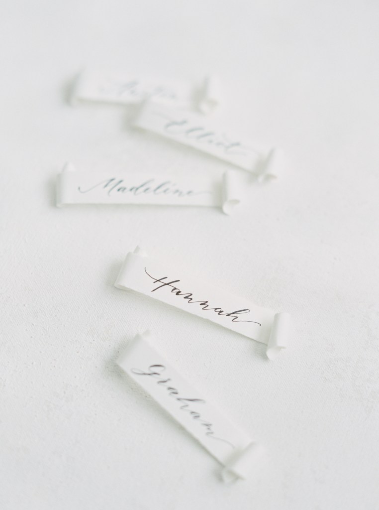 custom Colorado wedding calligraphy name scrolls